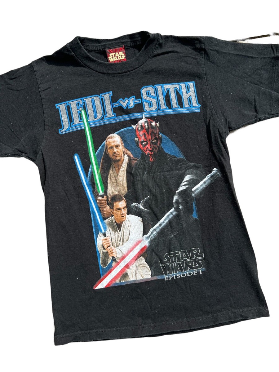 Vintage Star Wars T Shirt Episode 1 The Phantom Menace Jedi Vs Sith 24.25 X  17