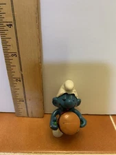 SMURFS 20158 SCHLEICH PEYO VINTAGE 1983 SMURF WITH HAMBURGER