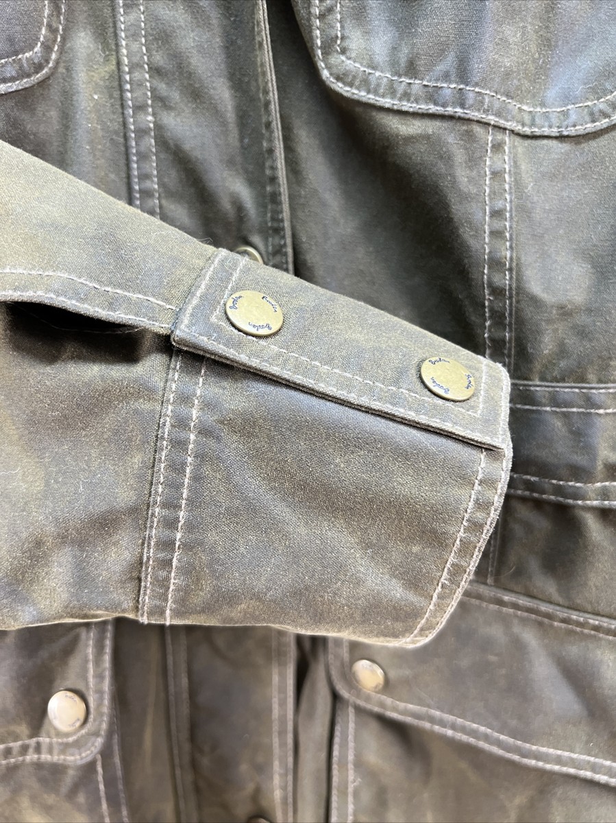 Boden Green Utility Waxed Hooded Jacket Purle Fleece Lined Boden Green Utility Waxed Hooded Jacket Purle Fleece Lined