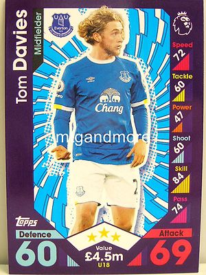 Match Attax 2016/17 Premier League -  U18 Tom Davies - Update