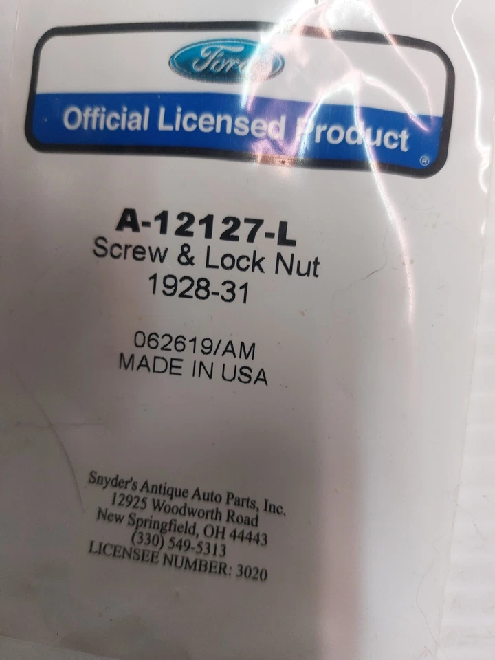 1928-30 Ford Model A Distributor screw and lock nut, A-12127-L - Image 2 of 4