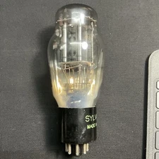 SYLVANIA 6B4G POWER VACUUM TUBE TESTED VINTAGE BLACK PLATES G.10426.C