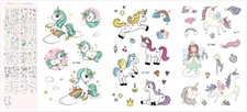 10 X Kids Unicon Temporary Waterproof Tattoos Stickers Removable US
