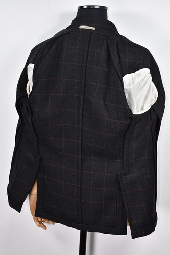 Chaqueta Blazer Boglioli Dover Lana Cuadros Para Hombre Marrón Talla 50 - Imagen 8 de 11