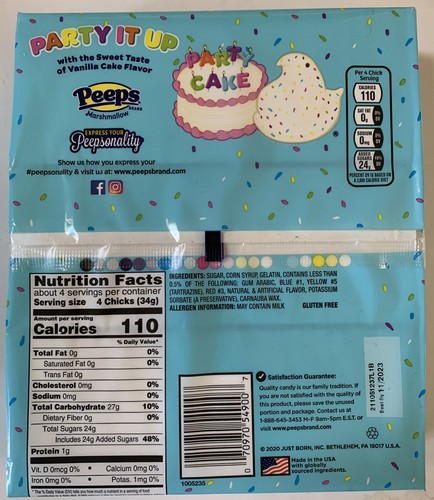 Paquete de 15 polluelos - Pastel de fiesta con sabor a malvavisco Peeps - Novedad pastel de cumpleaños... - Imagen 2 de 8