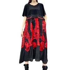 Womens Fashion Printed Loose Elegant Dresses Classic Luxury Casual Punk Vestidos