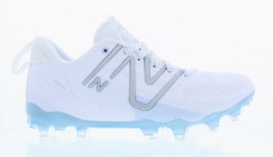 Size 5.0 (women\'s 6.5)- New Balance FreezeLX v4 Low White Polar Blue New Balance Freeze LX v4 Low Cleats - White - Lacrosse Fanatic main image 2