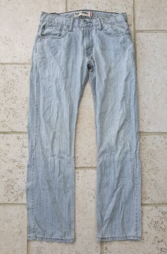 Pantalones de mezclilla Levi's 514 clásicos ajustados rectos gris claro para hombre W32 L31