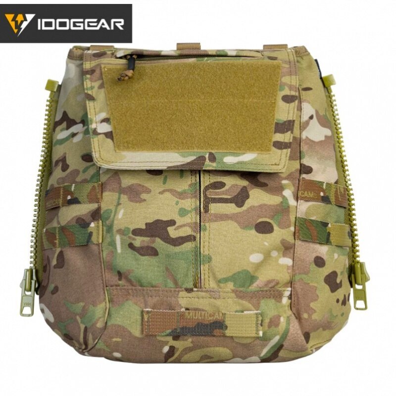 Tactical Zipper Backpack Plate Carrier Bag Panel Zip on Pouch for
