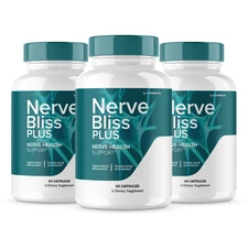 (3 Pack) Nerve Bliss Nerve Health Capsules, NerveBliss Support (180 Capsules)