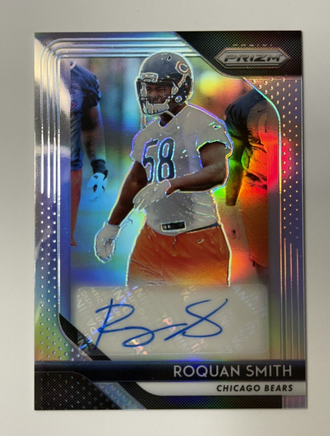 2018 Roquan Smith Panini Prizm Silver Prizm Autograph Auto Rookie RC #RA-RS