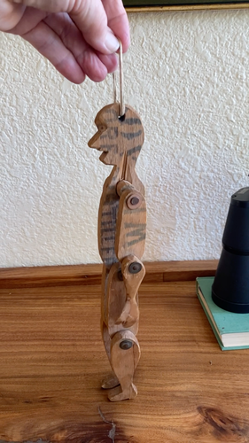 Antique Vintage Limberjack Jointed Pose-able Carved Wooden Man Distillery Wood - Video 1 of 1