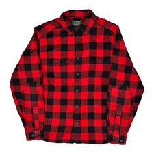 Woolrich Checked Flannel Shirt - Large Red Wo...