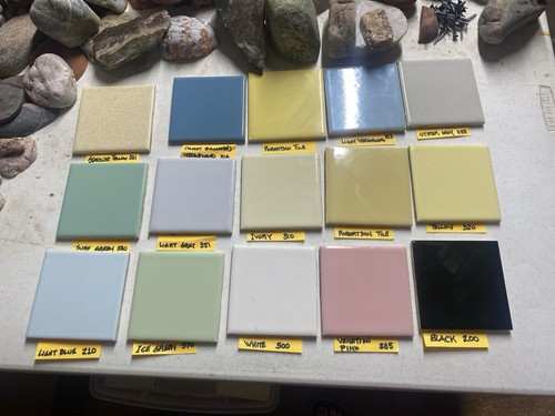 Stylon LIGHT GRAY (351)4.25x4.25 inch Vintage Ceramic Tile - Picture 3 of 3