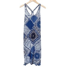 Lauren Ralph Lauren Blue Printed Dress Sz M