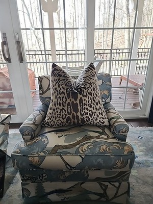 Scalamandre Leopardo Silk Velvet Cover Only