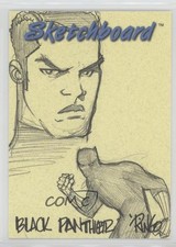 1998 SkyBox Marvel Creators Collection Yellow Black Panther #10 Sketch 1l2