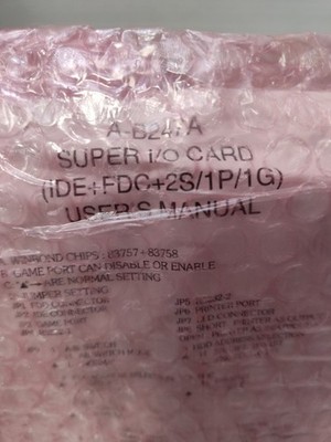 Winbond Super I/O Card HD/FD/2S/1P/1G New In Box Sealed VTG FCC ID: IDE 83757