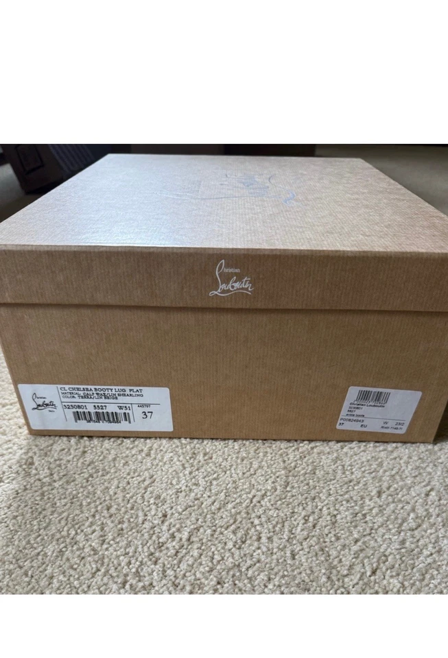 Christian Louboutin Chelsea стриженный мех отделки ботинки (размер 7) - совершенно новый в коробке - Изображение 2 из 3