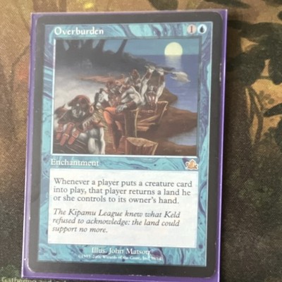 Overburden - NM - Prophecy - Enchantment Blue Vintage MTG Wizards 2000 