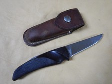 Vintage Gerber Folding Hunter Knife 97223 Leather Sheath USA- RARE KNIFE!