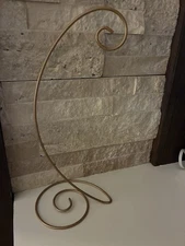 Vintage 13 1/2” Large Gold Tone Ornament Display Stand Hanger