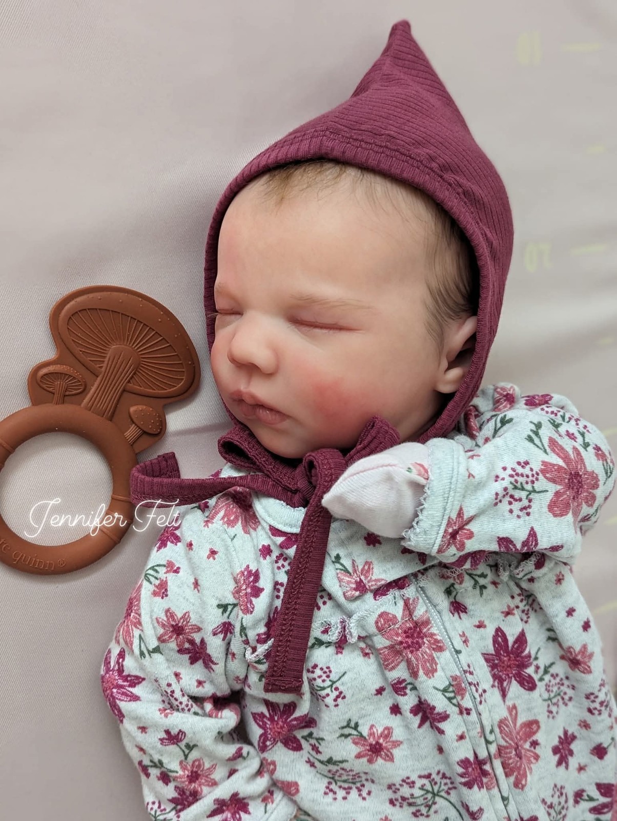 WILLIAMS NURSERY Realborn Felicity Asleep Newborn Baby GIRL Reborn Doll 19" COA