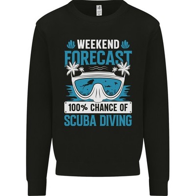 Scuba Tauchen Forecast Lustig Diver Herren Sweatshirt Pullover