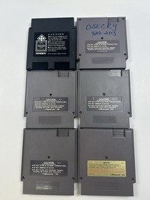 NES 6 Cartridge Video Games Lot Nintendo Tested Code Name Viper, Rush&rsquo;n Attack
