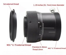 1.25" Helical Focuser to SCT Thread Adapter with Copper Ring for Astro Telescope