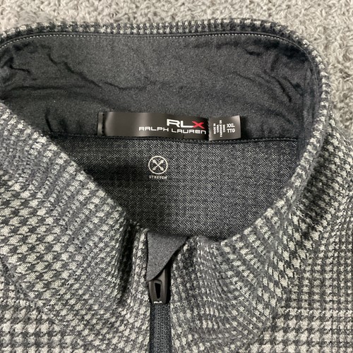 RLX Ralph Lauren Golfpullover Herren XXL grau schwarz Hahnentritt 1/4 Zip Pullover - Bild 3 von 13