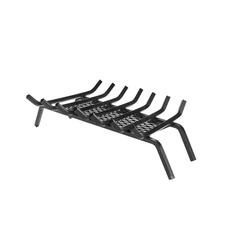 30 In. Steel Heavy-Duty Fireplace Grate with Ember Retainer