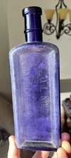 NICE BIG AMETHYST MEDICINE BOTTLE A.L. METZ CHAMBERSBURG, PA 1880'S ERA DUG L@@K