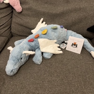 Jellycat riesiger Himmelsdrache 66 cm Stofftier - neu mit Etikett & authentisch