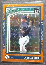2024 Panini Donruss Charlee Soto #163 Optic Orange Velocity Prizm Rated Prospect