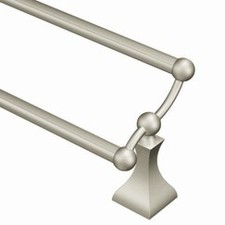 Moen DN8322 Nickel 24" Double Towel Bar From The Retreat Collection