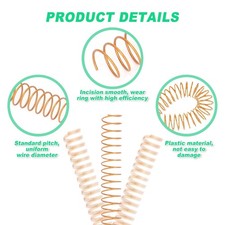 100 PCS Binding Spiral 16mm Diameter 48 Loop 4:1 Pitch 140 Sheet Capacity A4