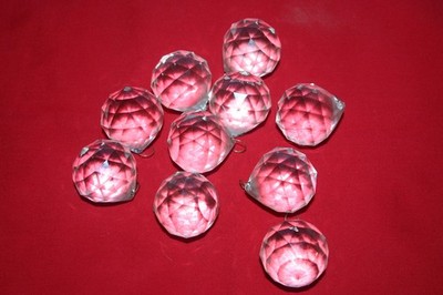 10 Pcs Clear Acrylic Plastic Faceted Chandelier Crystals 1.44''