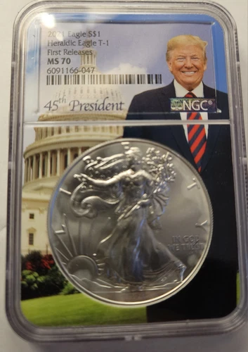 2021 Heraldic Eagle T-1 First Releases 45th President Trump NGC MS 70