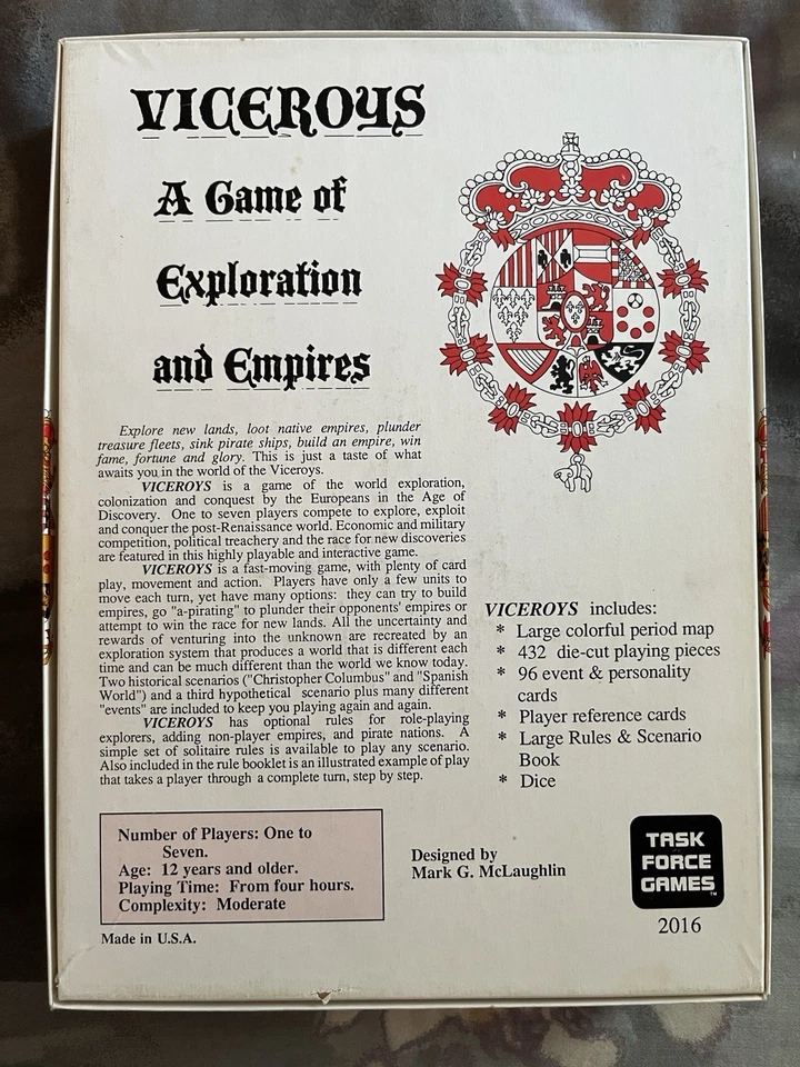 Task Force Games Viceroys & Columbus Expansion - RARE!! Unpunched! - Image 2 of 4