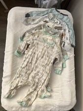 Newborn Baby Bodysuits Bundle - 0-3 Months Zip Up, Patterns Anti-scratch Mittens