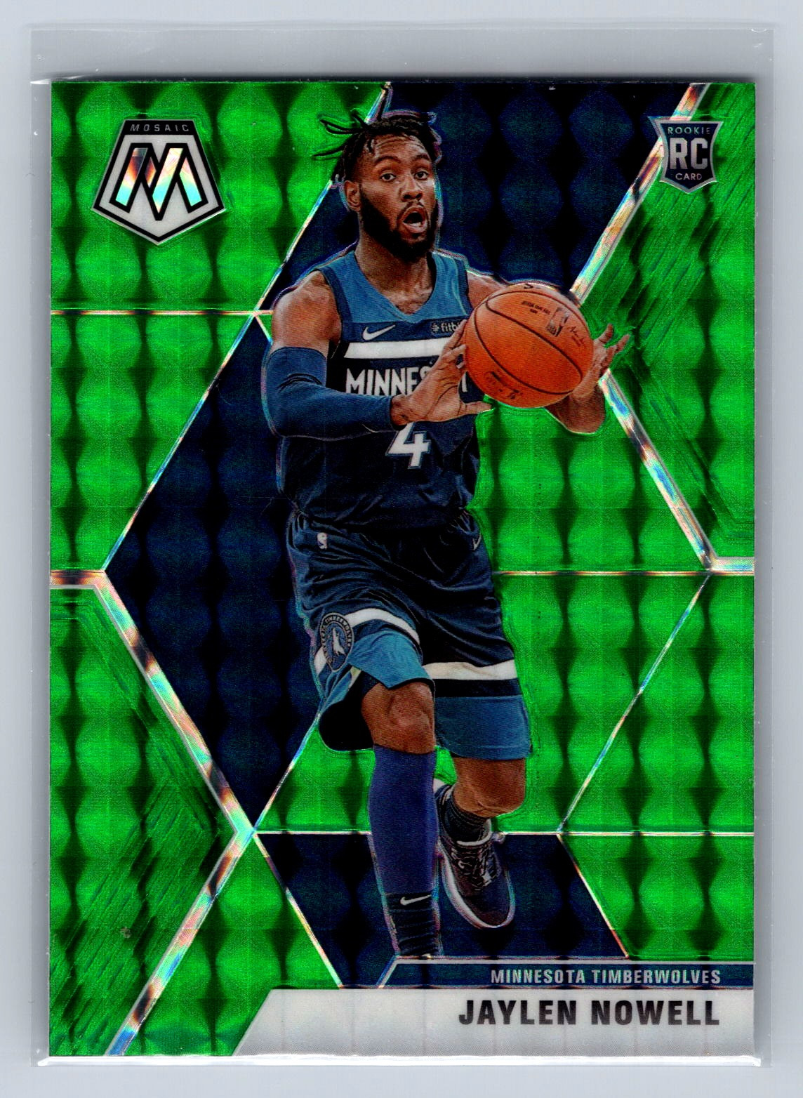 2019-20 Panini Mosaic #212 Jaylen Nowell Green Prizm Timberwolves Rookie