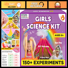 150 Girls Science Kit for Kids Ages 8-12 Fun STEM Experiments Educational T