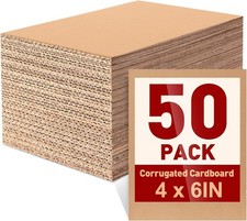 50 Pack 4x6 Corrugated Cardboard Sheets Shipping Inserts Craft Packing Boards