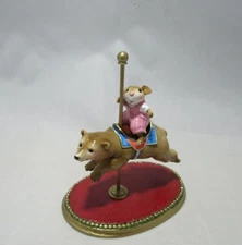 Wee Forest Folk Museum Carousel Brown Bear - Girl Version