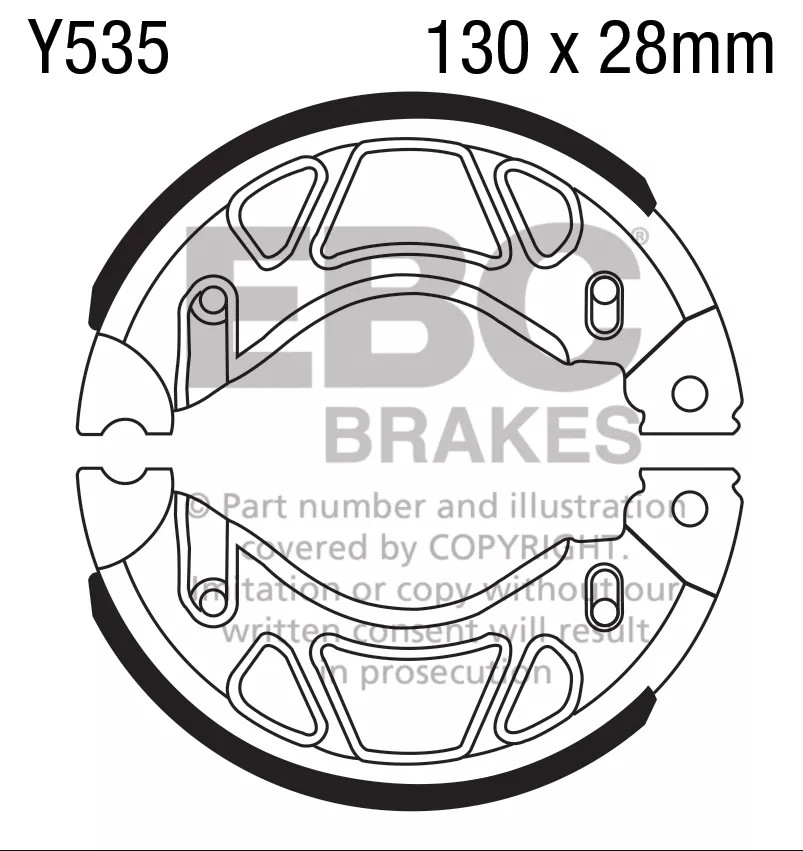 EBC Brakes, Brake shoe - Y535