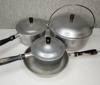 Vtg Club Cookware Hammer Aluminum Hammercraft Roaster Dutch Oven Skillet Pot Pan