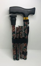 Beautiful floral geometric folding cane