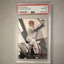 2018 Topps Finest Shohei Ohtani #100 Rookie PSA 10 Los Angeles Angels