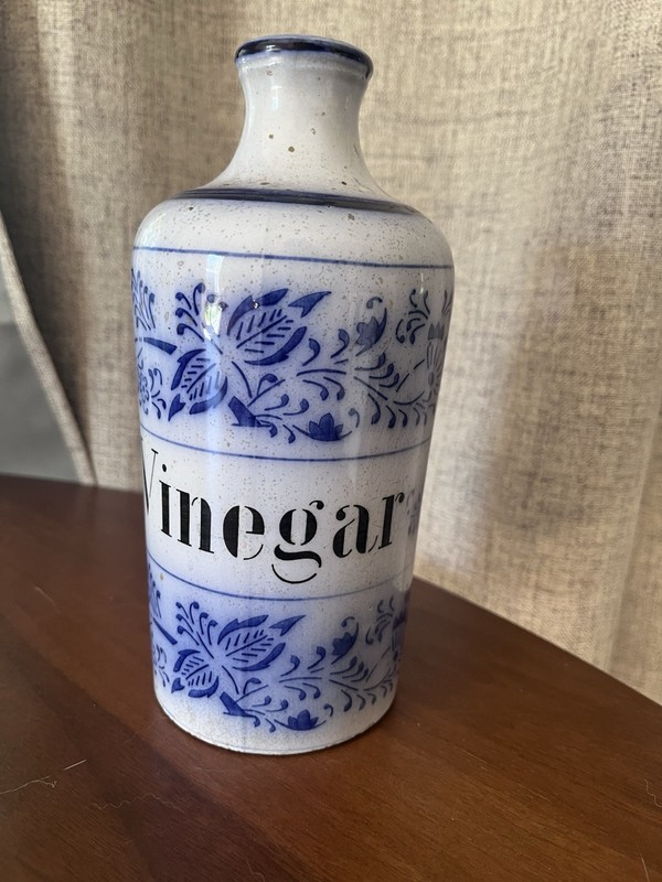 Rare Antique Kitchenware Blue Onion Vinegar Cruet  Germany 3984